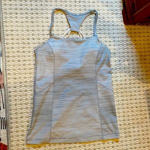 Spacedyed Zella workout tank with built in bra
